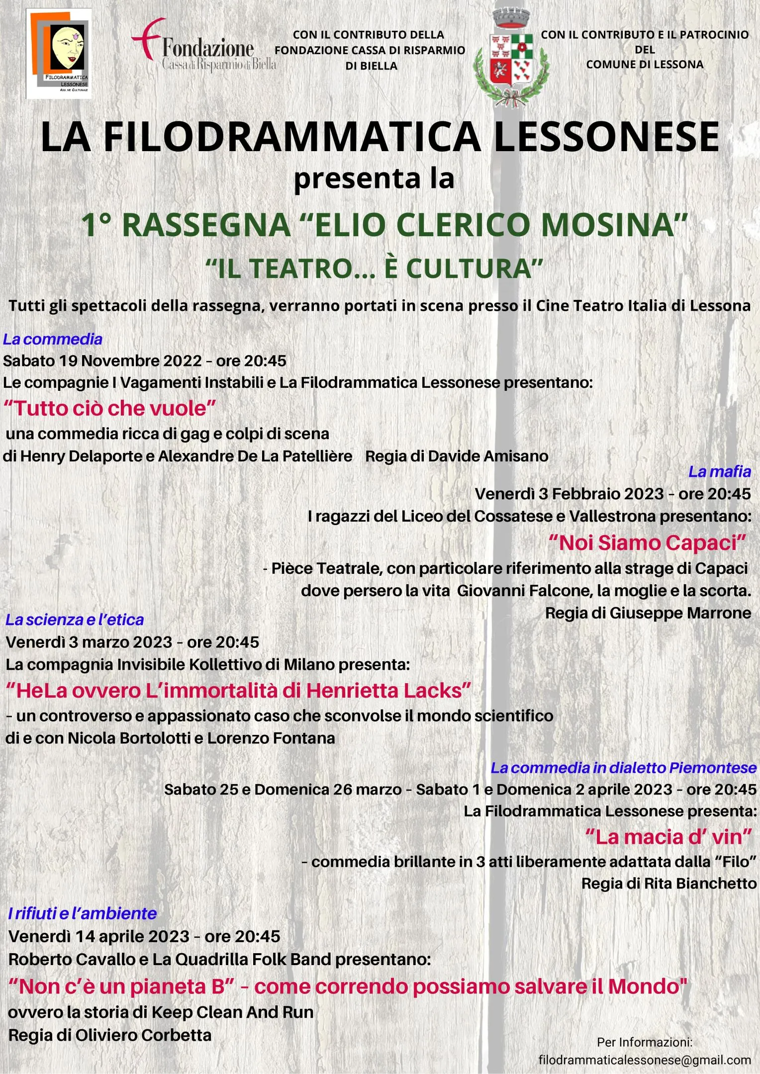 SPETTACOLO TEATRALE "La macia d'vin"