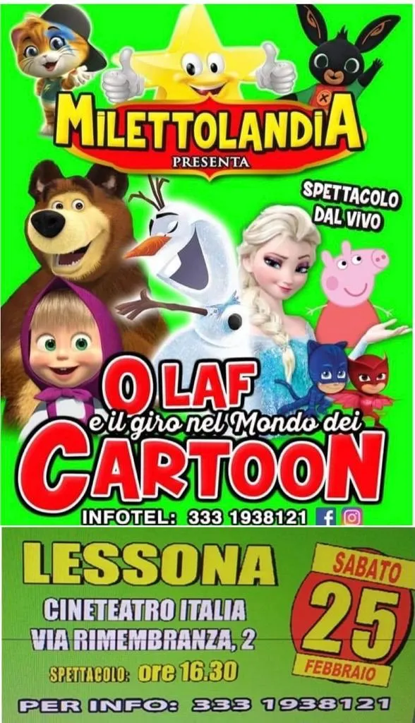 Olaf e il giro nel mondo dei cartoon