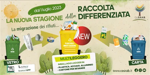 DAL 1 LUGLIO 2023 CAMBIA LA RACCOLTA DIFFERENZIATA DEI RIFIUTI